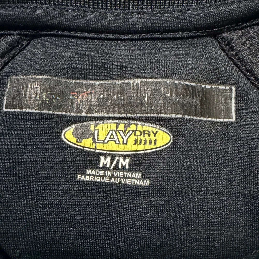 Greg Norman Play Dry Mens Polo Shirt Medium Black Microfiber Short Sleeve Golf - Picture 4 of 8